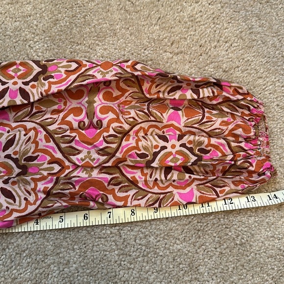 TCEC Pink Abstract Patterned Long Sleeve Loose Dress Size Medium with Pockets - Picture 10 of 11